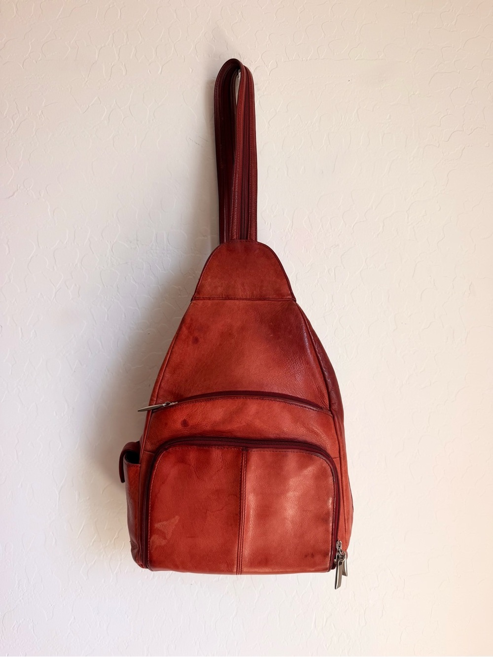 Franklin Covey Genuine Leather Sling Backpack